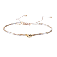 Star silk gold armband